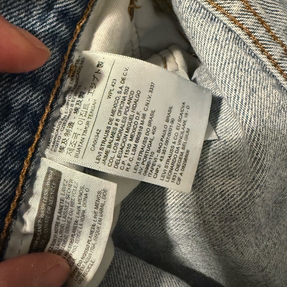 Levi’s 501 Original Straight Leg Button Fly Jeans W40 L30 Light Wash - Picture 5 of 5